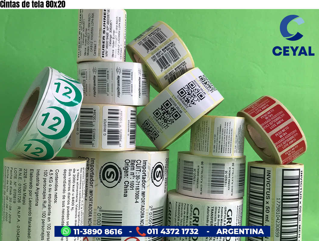 Cintas de tela 80x20