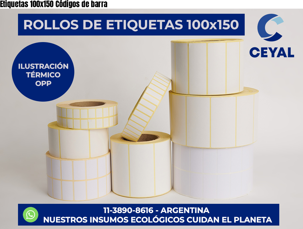 Etiquetas 100×150 Códigos de barra