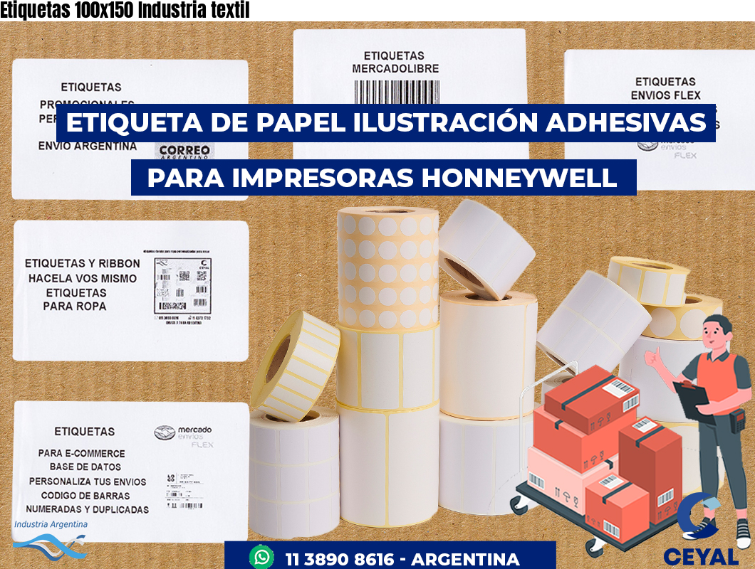 Etiquetas 100x150 Industria textil