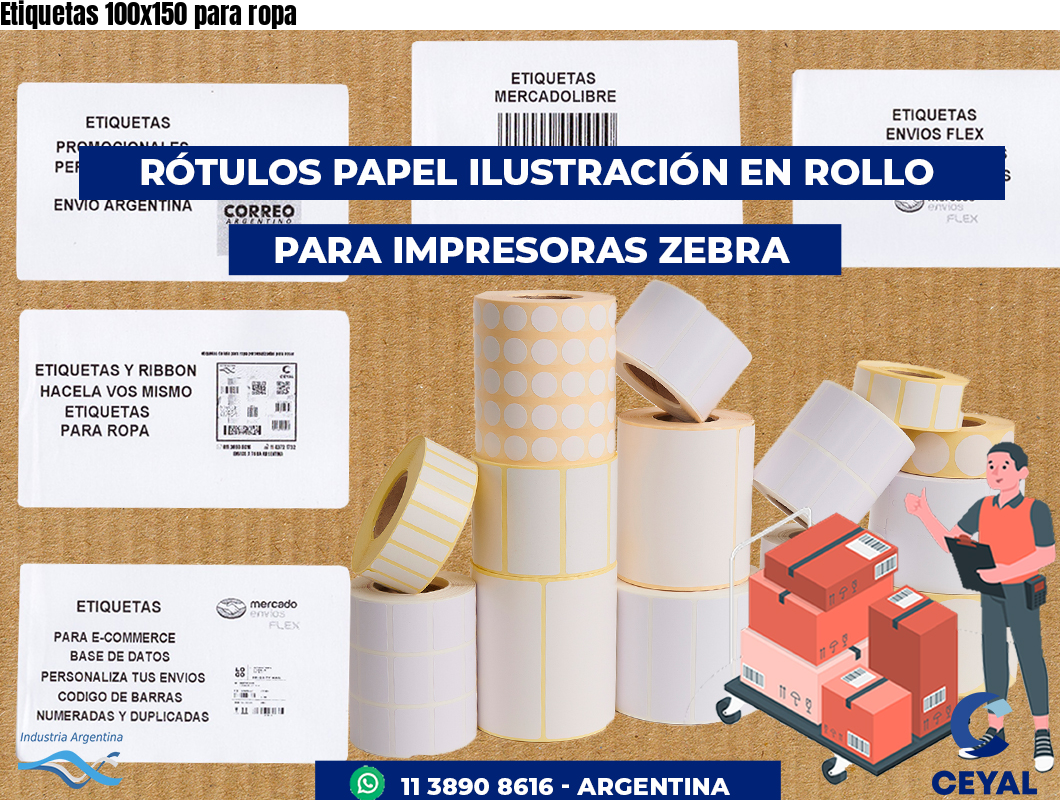 Etiquetas 100x150 para ropa