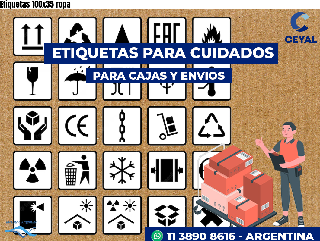 Etiquetas 100x35 ropa