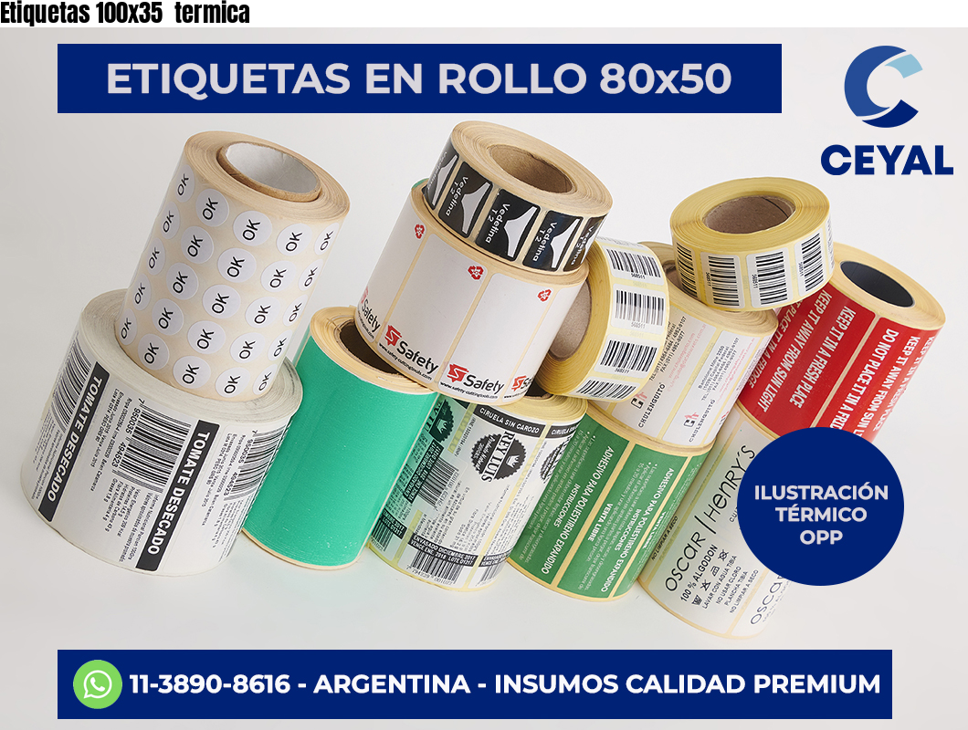 Etiquetas 100×35  termica