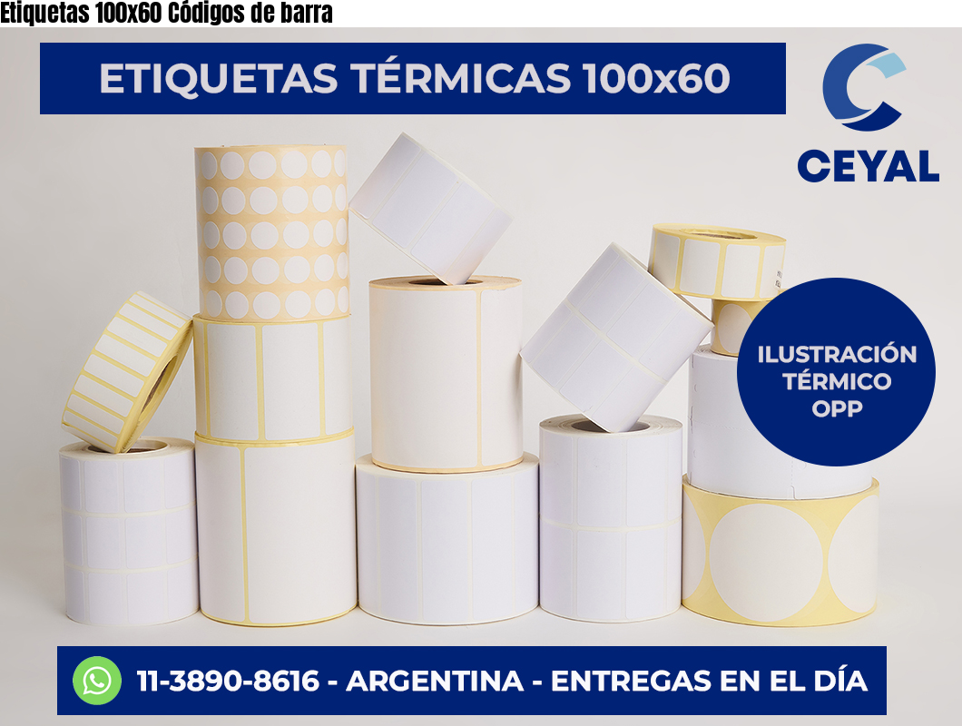 Etiquetas 100×60 Códigos de barra