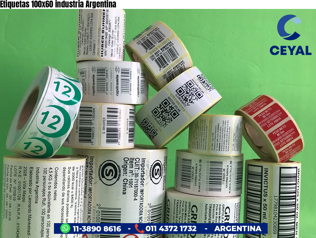 Etiquetas 100x60 industria Argentina