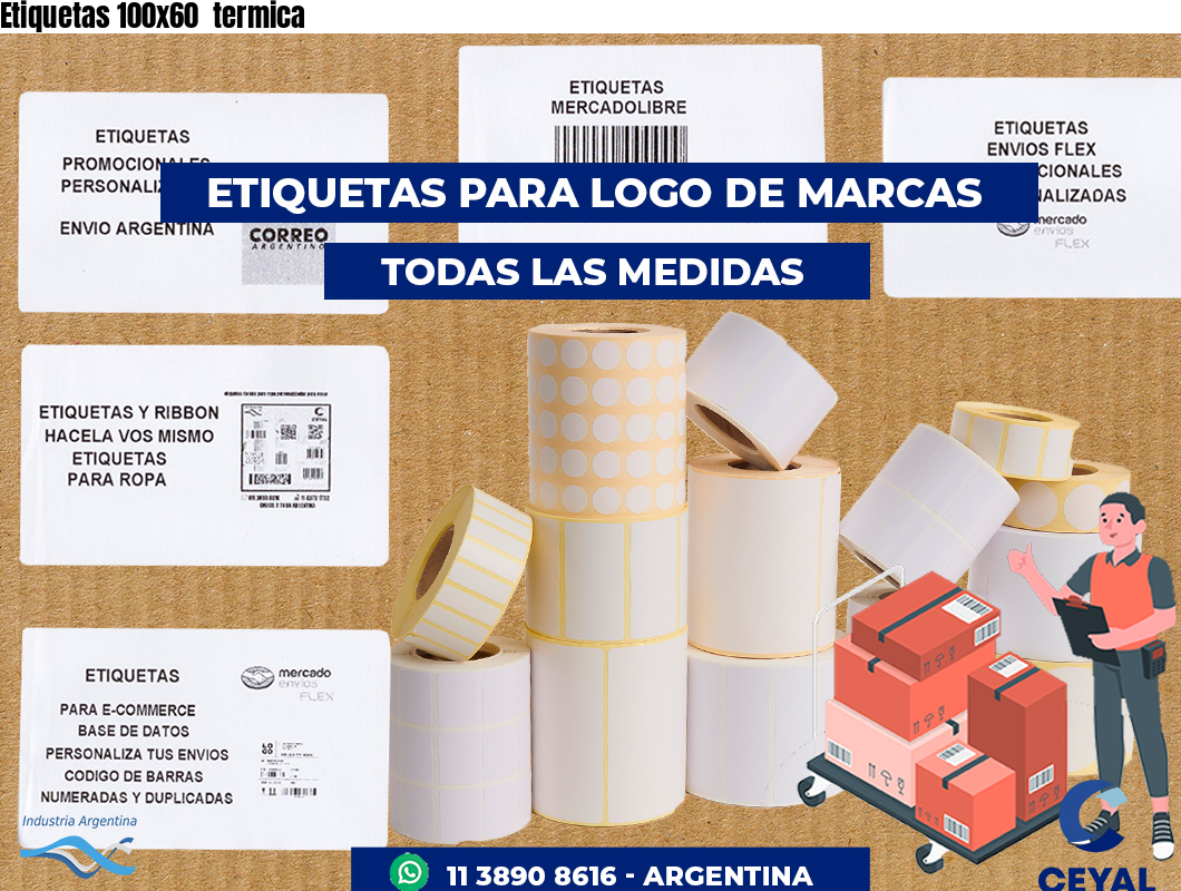 Etiquetas 100x60  termica