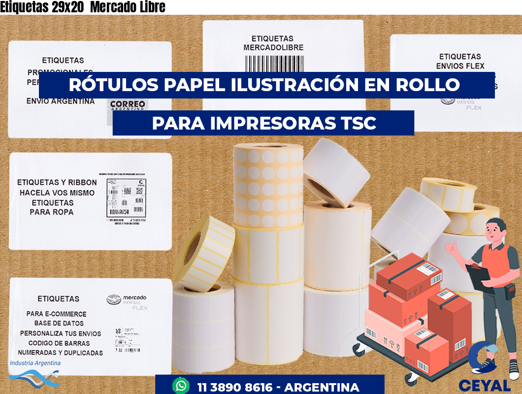 Etiquetas 29x20  Mercado Libre