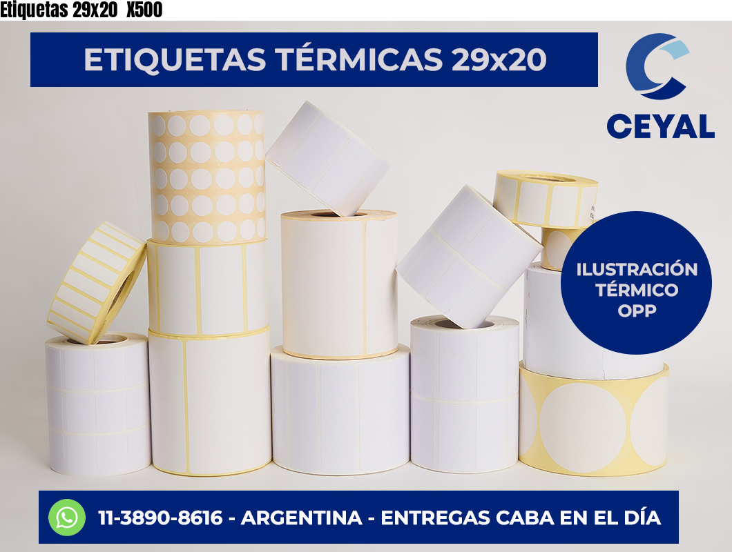 Etiquetas 29×20  X500