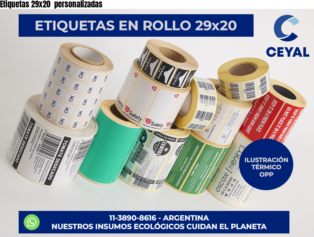 Etiquetas 29×20  personalizadas