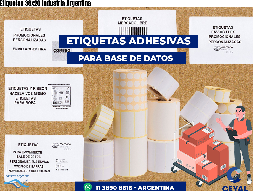 Etiquetas 38x20 industria Argentina
