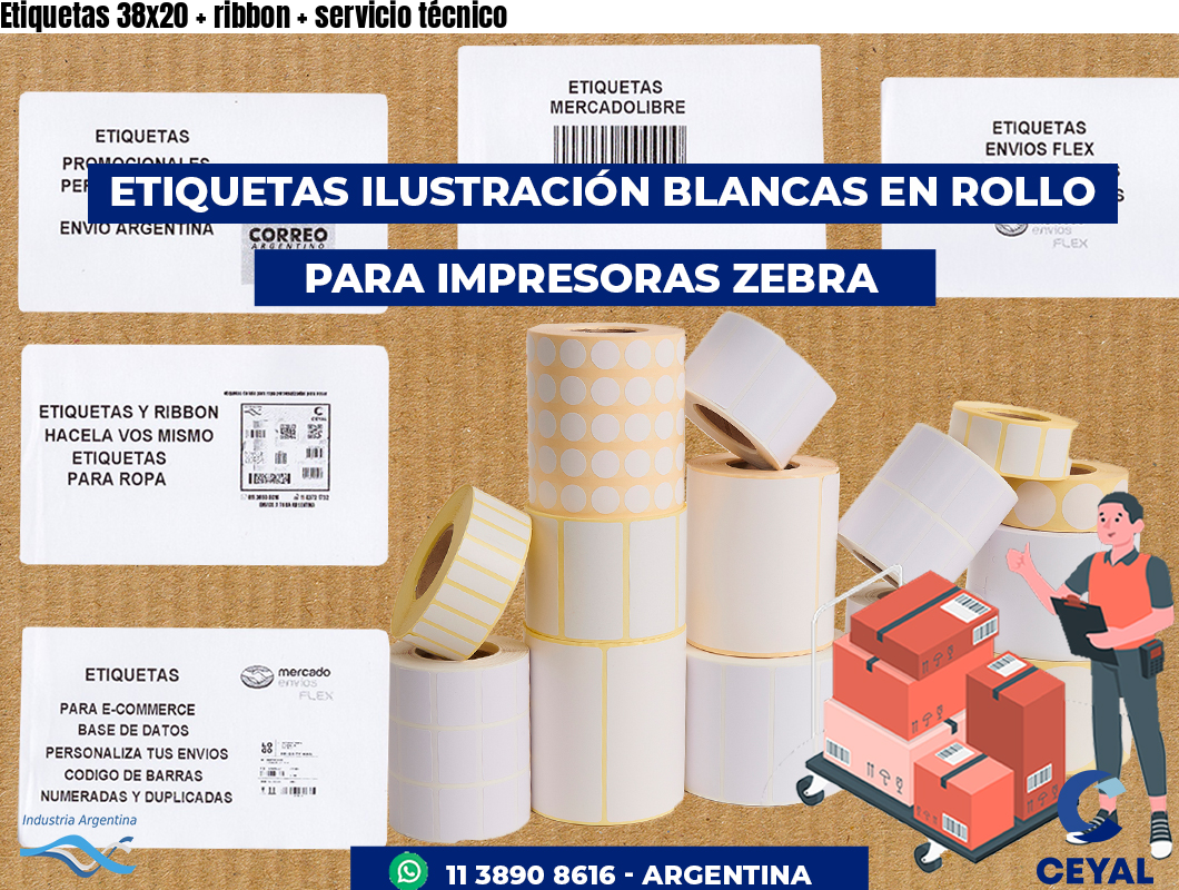 Etiquetas 38x20   ribbon   servicio técnico