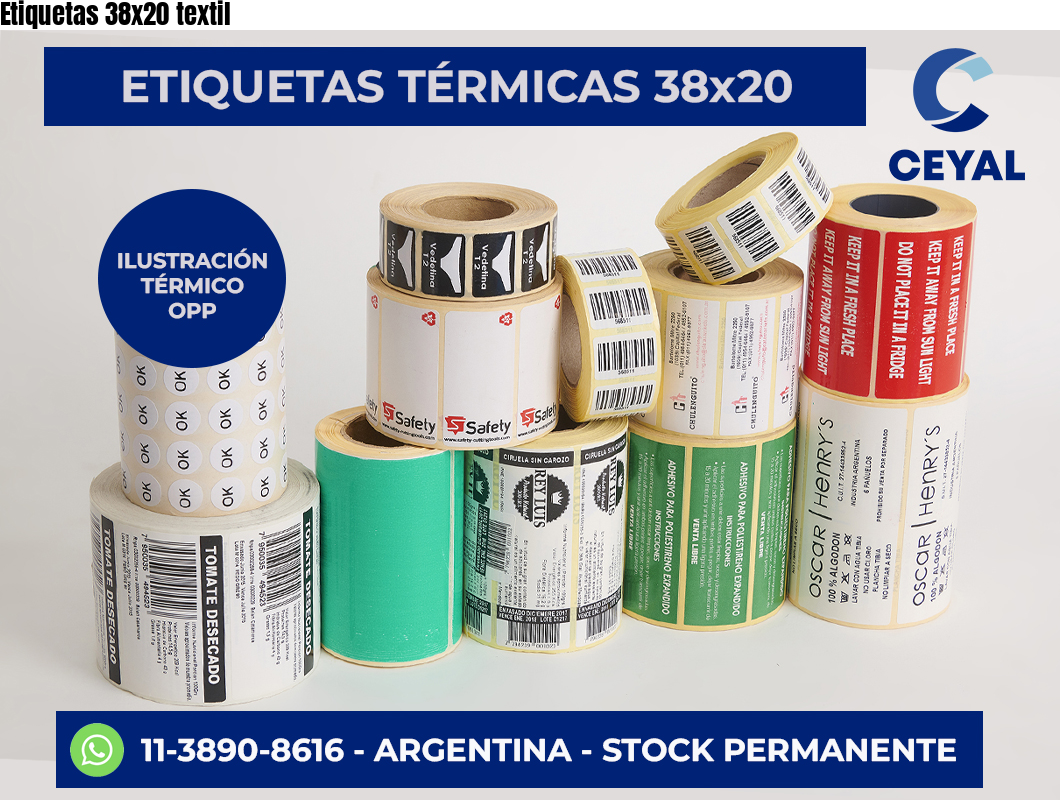 Etiquetas 38×20 textil