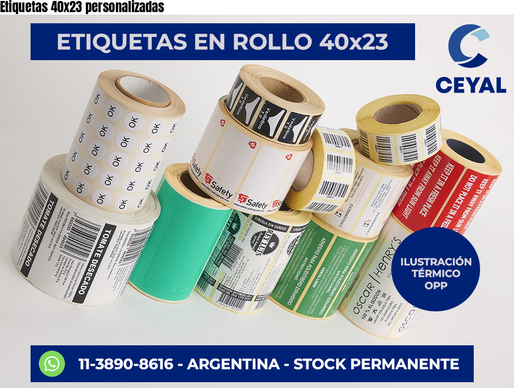 Etiquetas 40×23 personalizadas