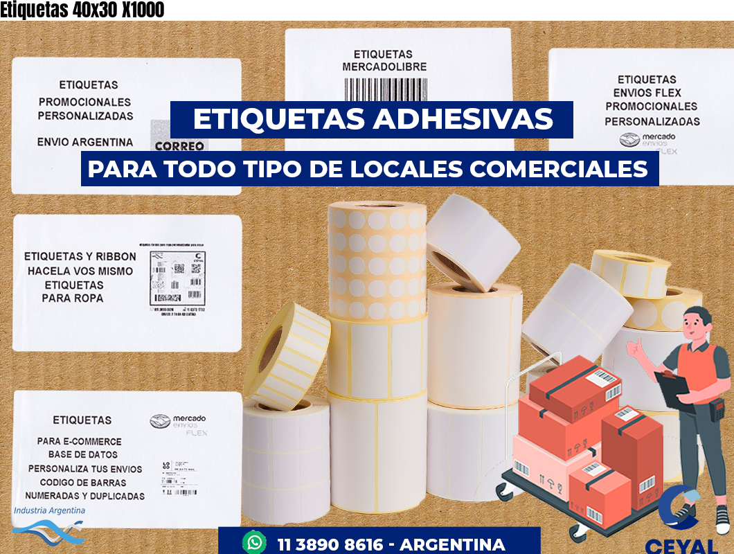 Etiquetas 40x30 X1000
