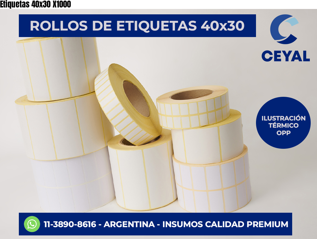 Etiquetas 40×30 X1000