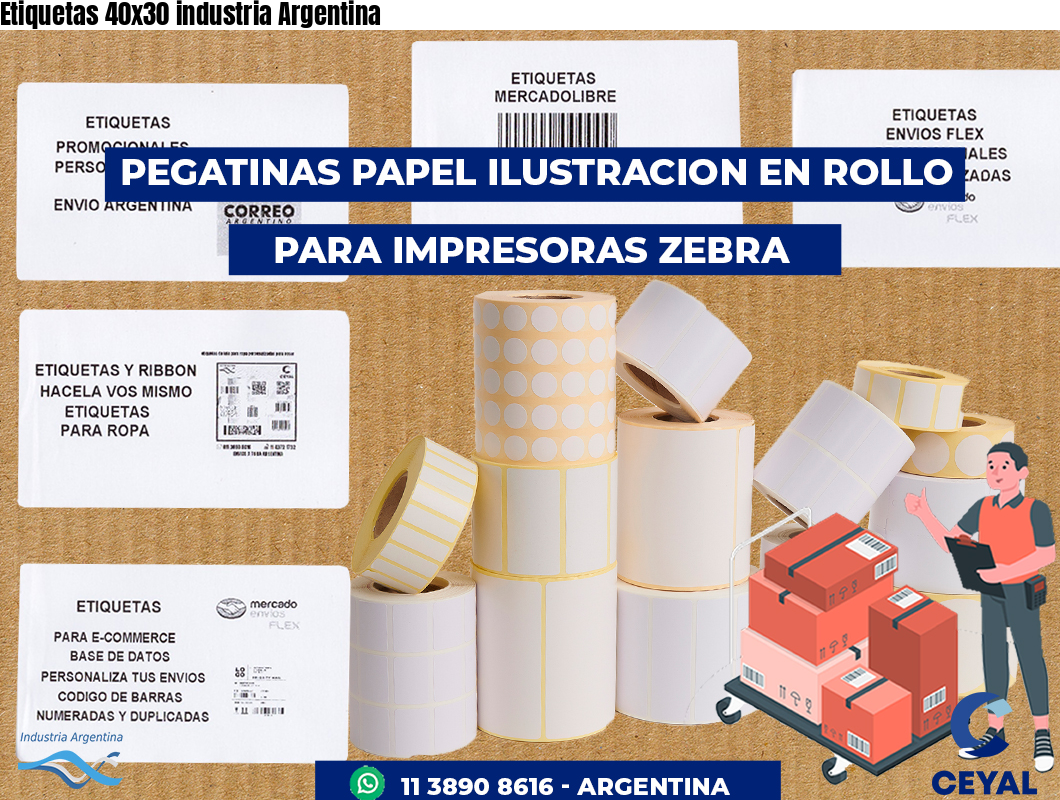 Etiquetas 40x30 industria Argentina