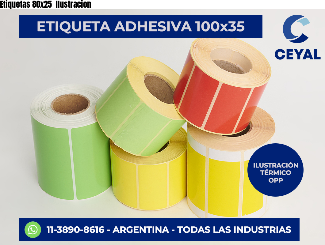Etiquetas 80×25  Ilustracion