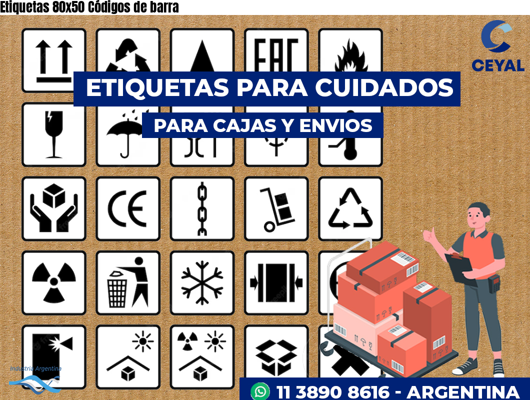 Etiquetas 80x50 Códigos de barra