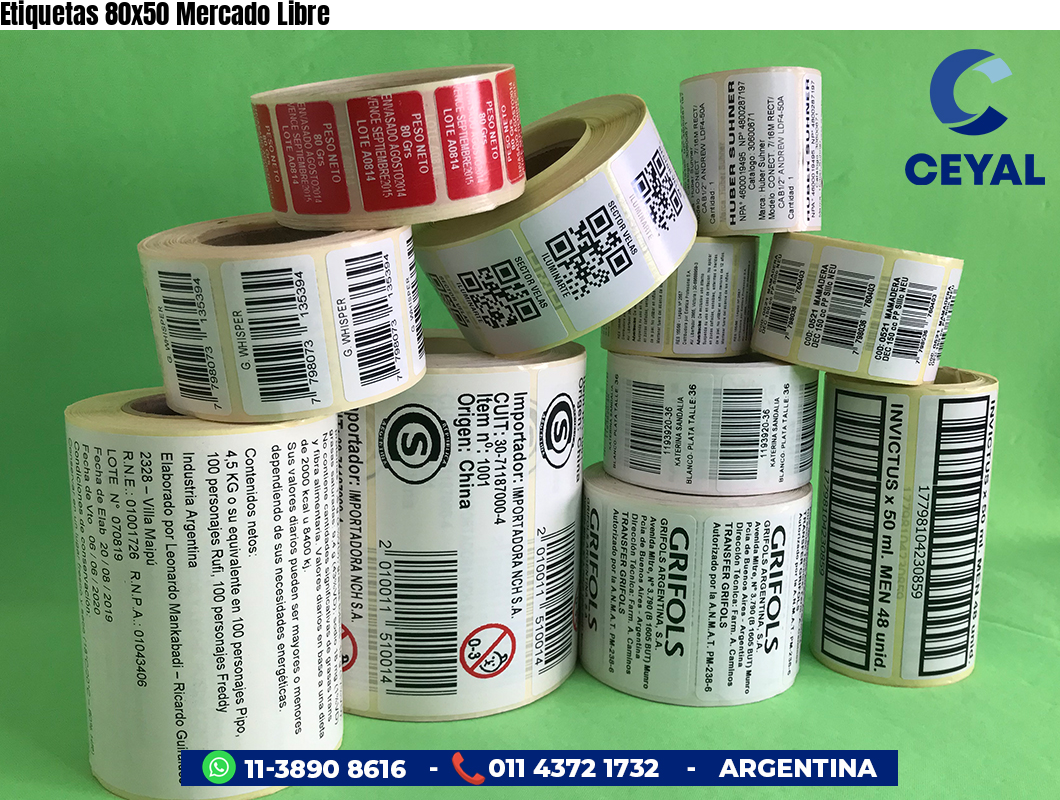 Etiquetas 80x50 Mercado Libre
