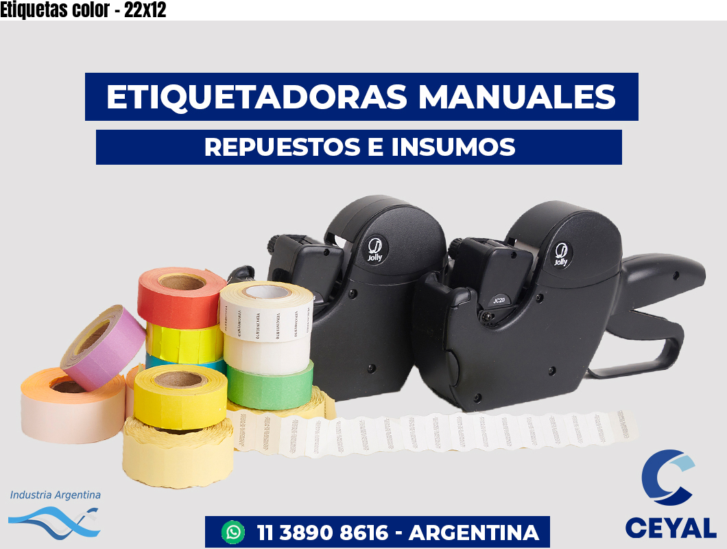 Etiquetas color - 22x12