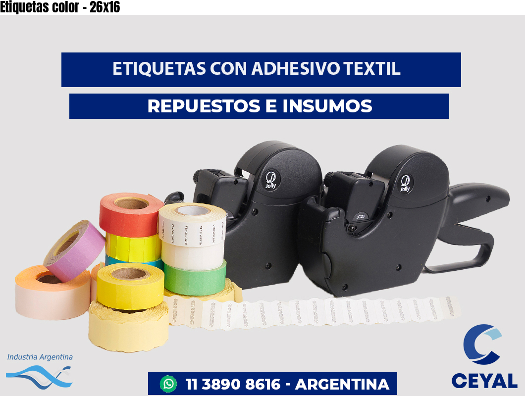 Etiquetas color - 26x16