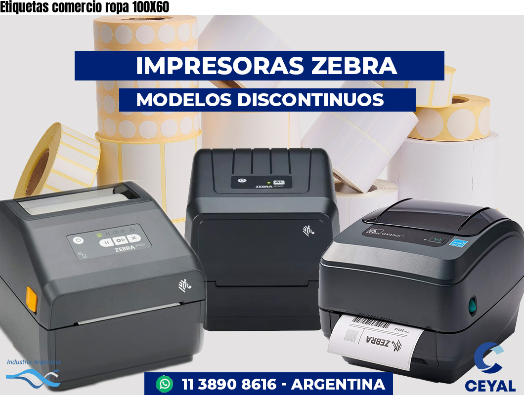 Etiquetas comercio ropa 100X60