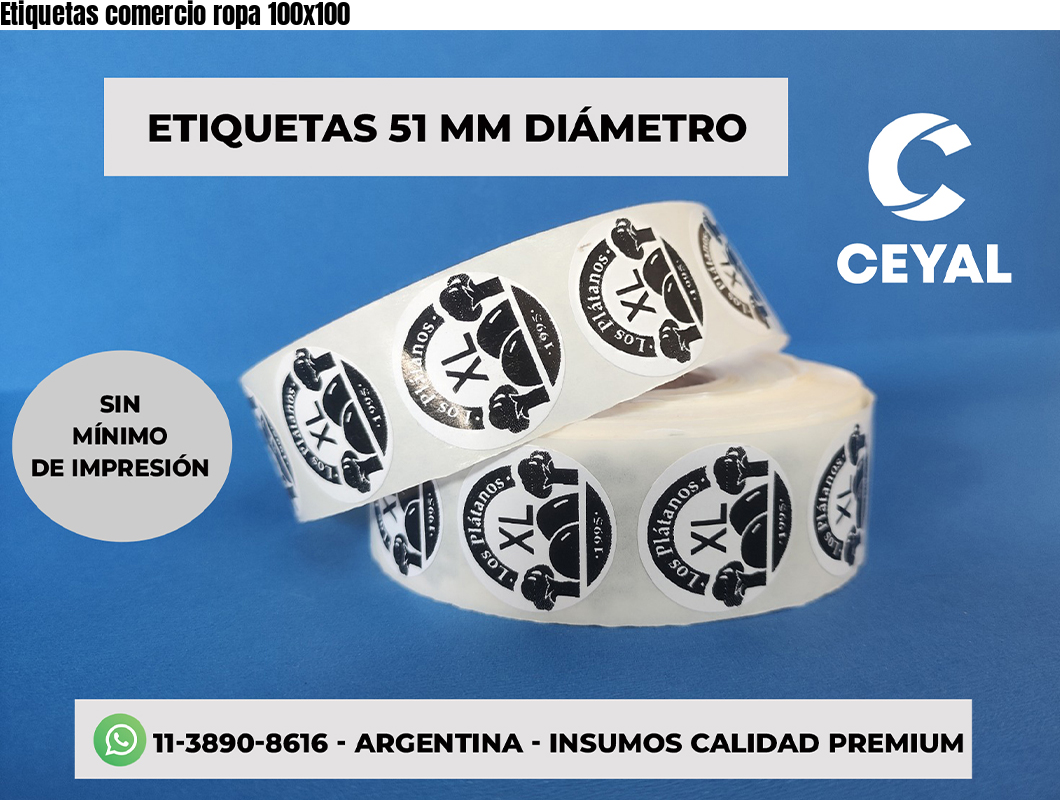 Etiquetas comercio ropa 100×100