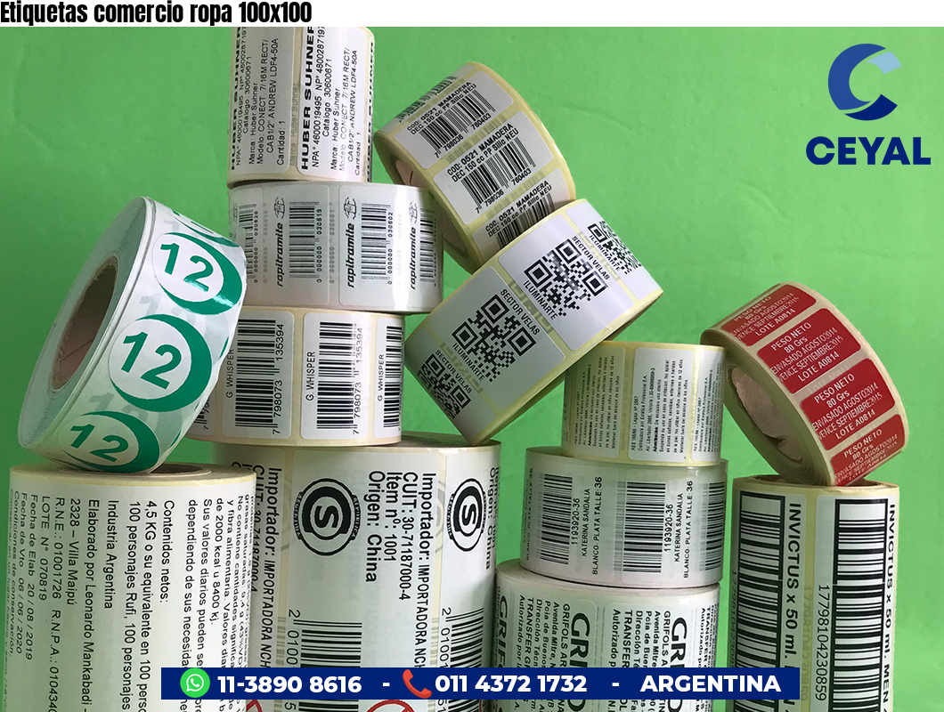 Etiquetas comercio ropa 100x100