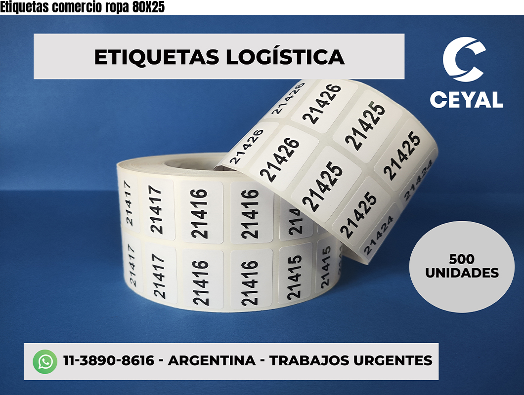 Etiquetas comercio ropa 80X25