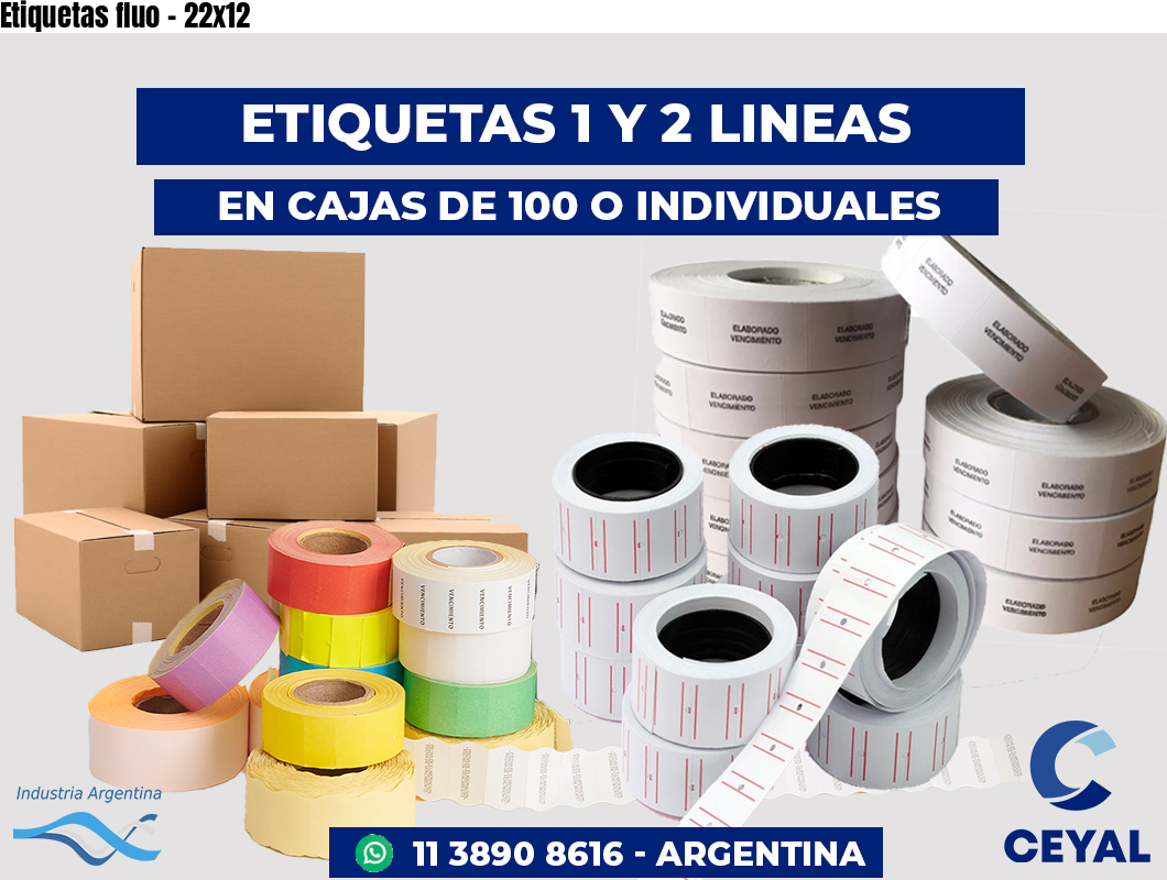 Etiquetas fluo - 22x12