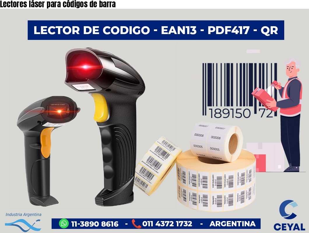 Lectores láser para códigos de barra