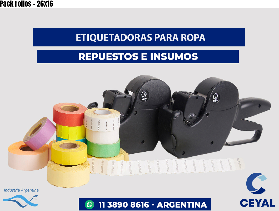 Pack rollos - 26x16