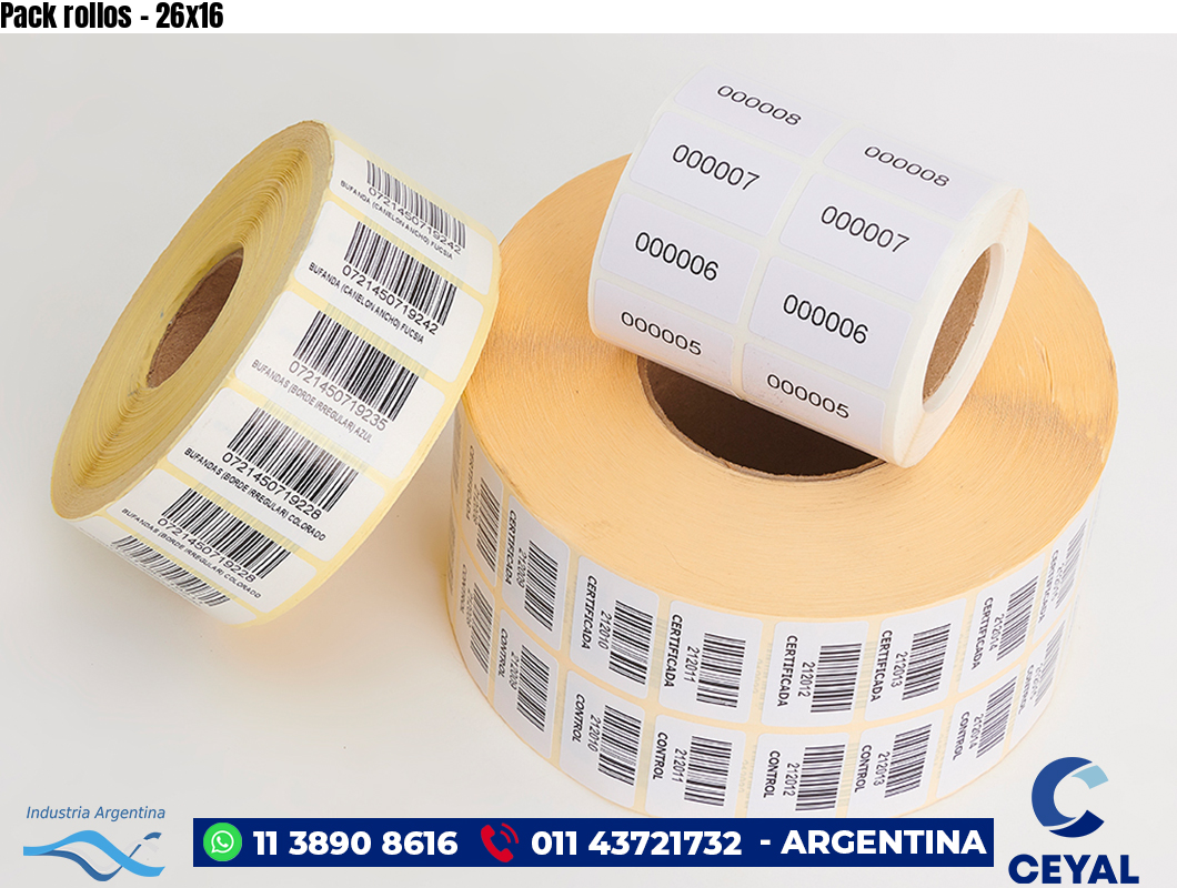Pack rollos - 26x16