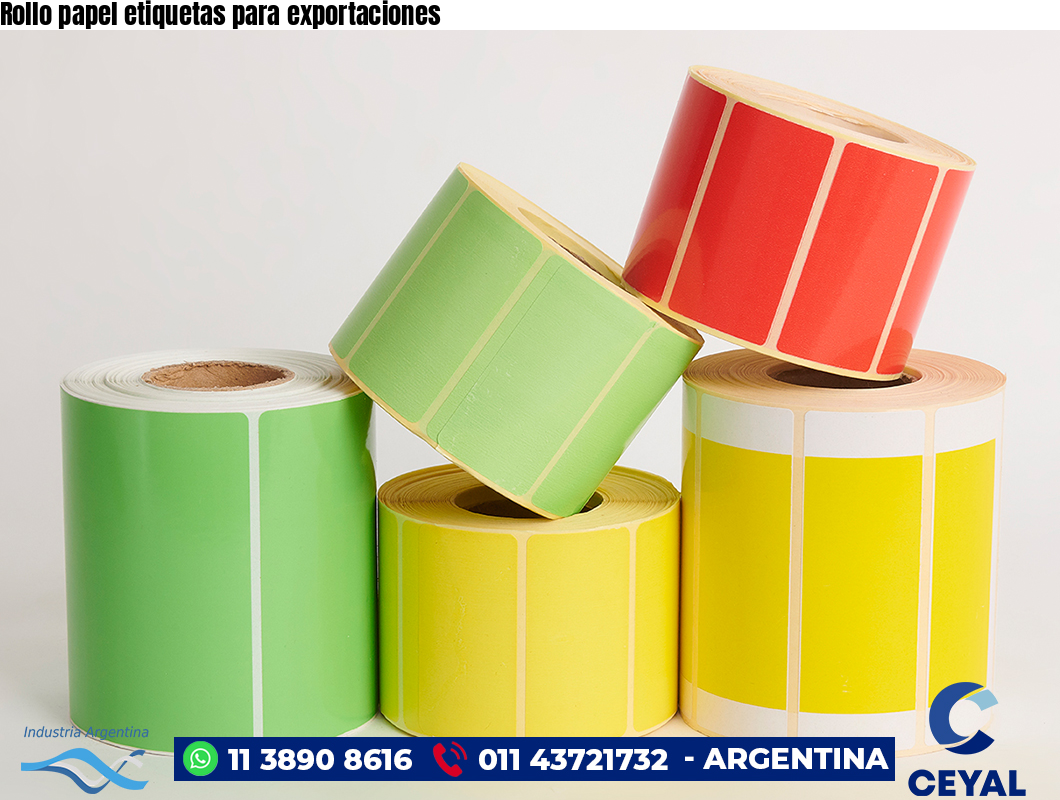 Rollo papel etiquetas para exportaciones
