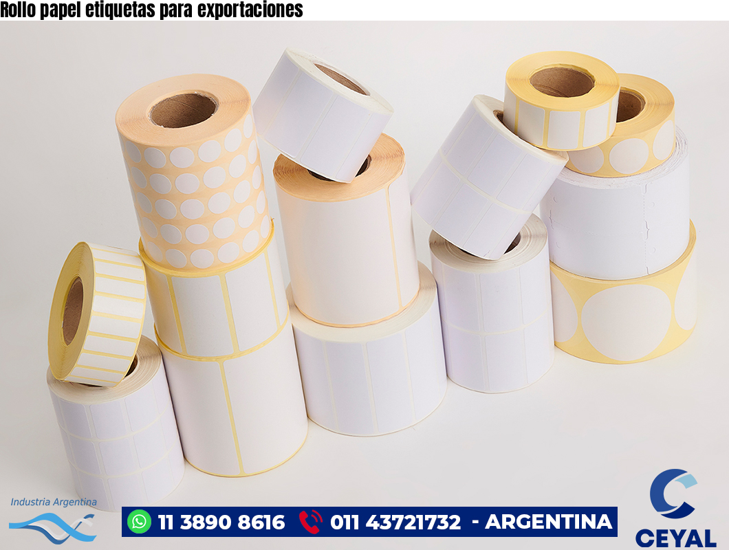 Rollo papel etiquetas para exportaciones