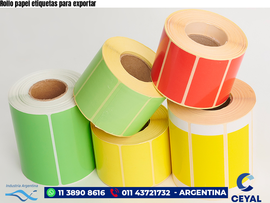 Rollo papel etiquetas para exportar