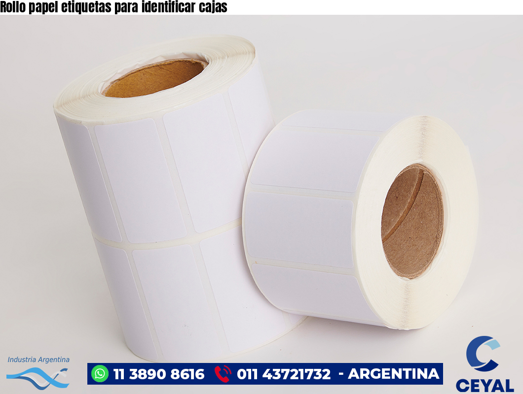 Rollo papel etiquetas para identificar cajas