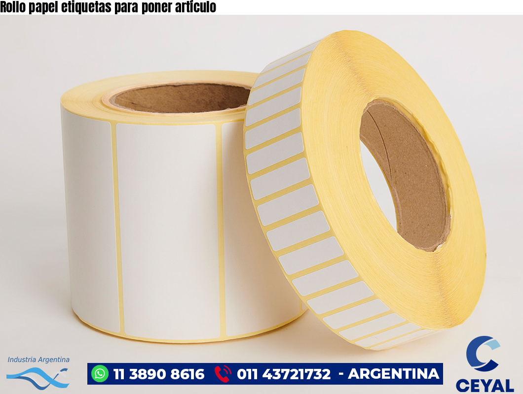 Rollo papel etiquetas para poner artículo