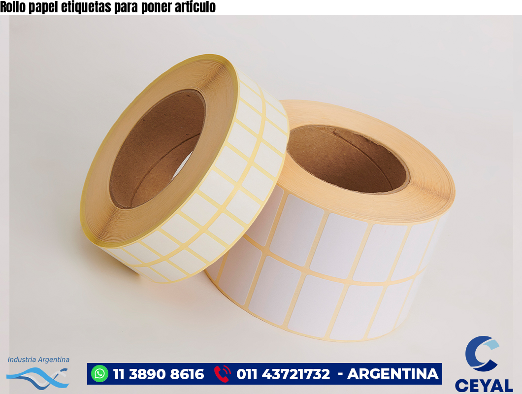 Rollo papel etiquetas para poner artículo