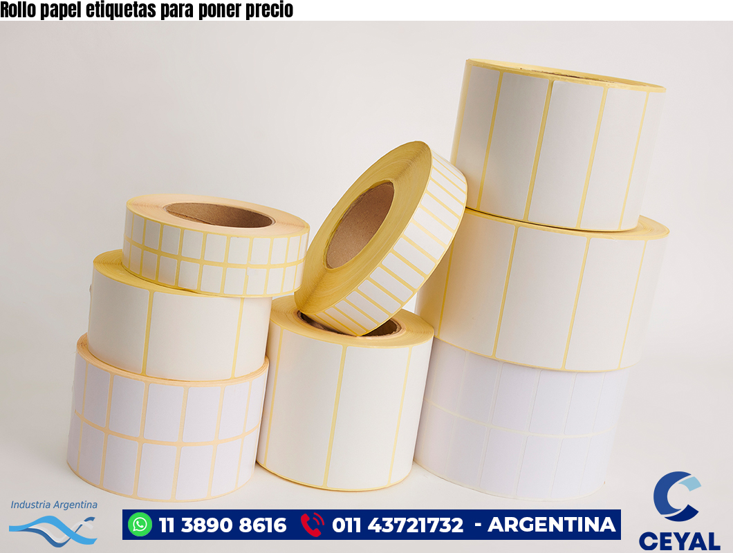 Rollo papel etiquetas para poner precio