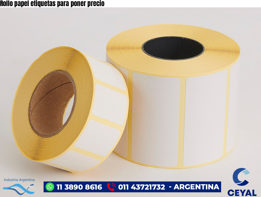 Rollo papel etiquetas para poner precio