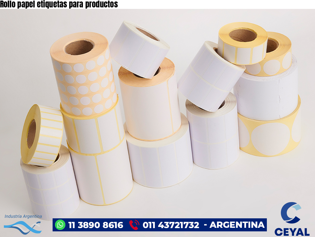 Rollo papel etiquetas para productos