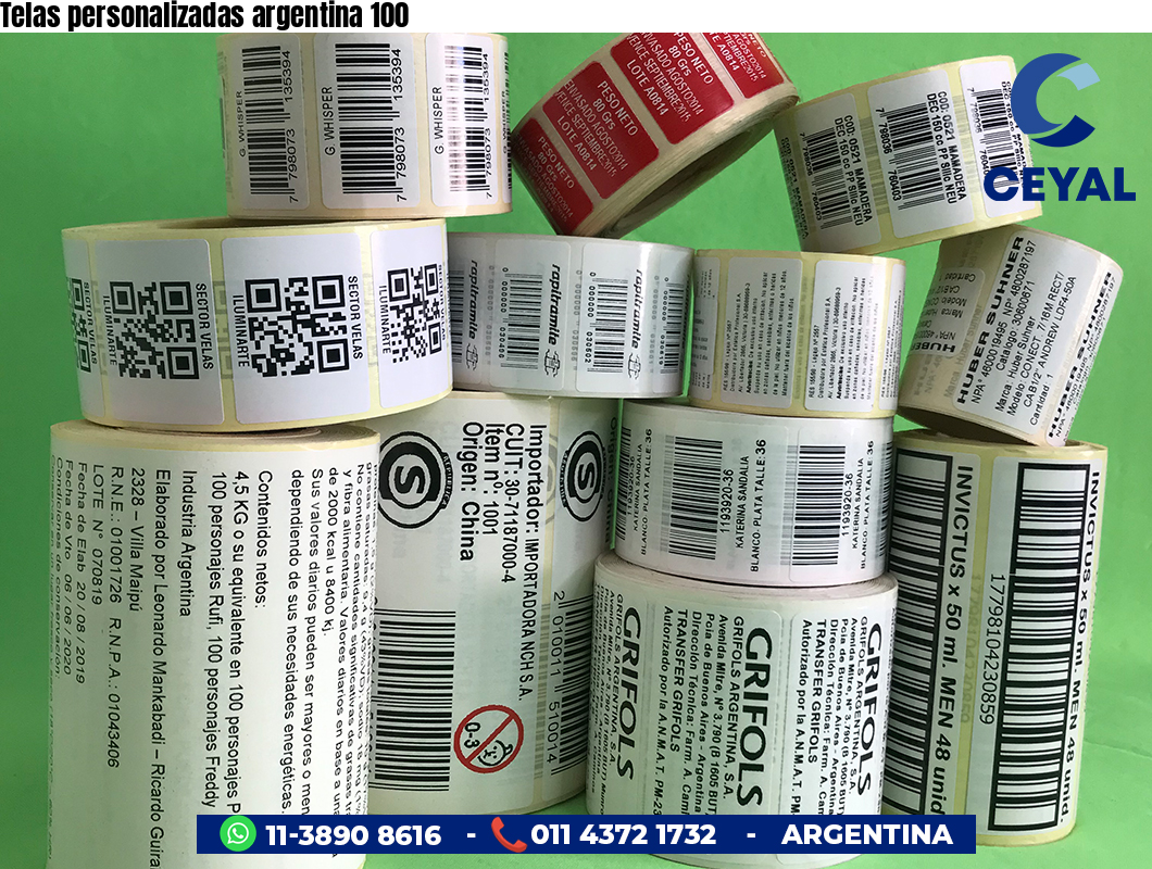 Telas personalizadas argentina 100
