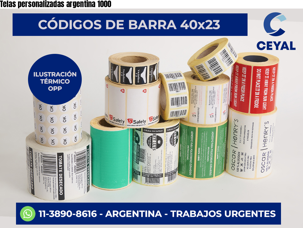 Telas personalizadas argentina 1000