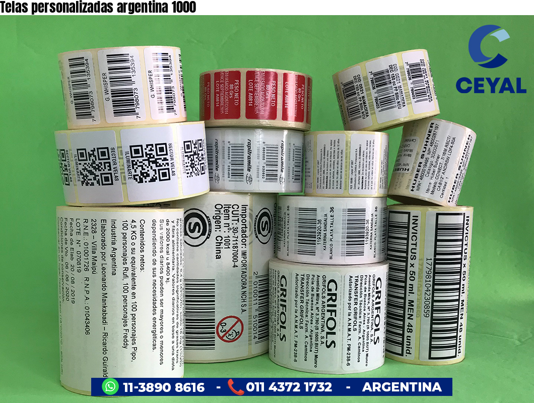 Telas personalizadas argentina 1000