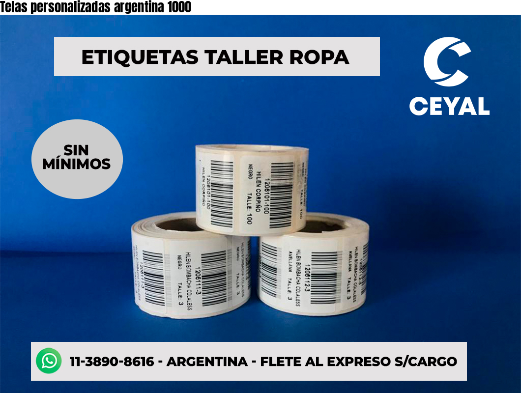 Telas personalizadas argentina 1000
