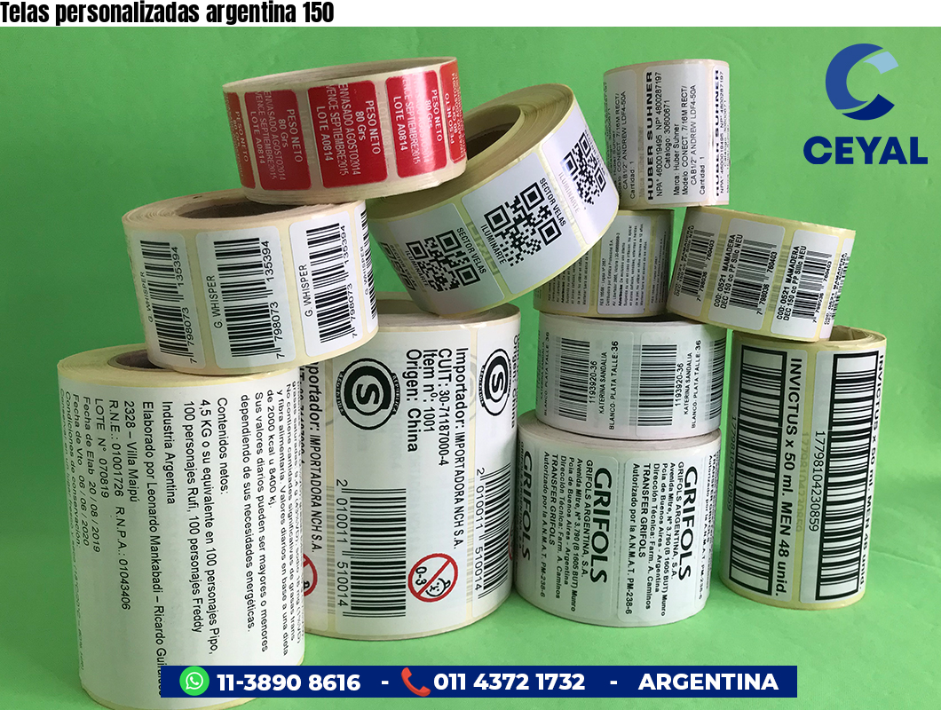 Telas personalizadas argentina 150