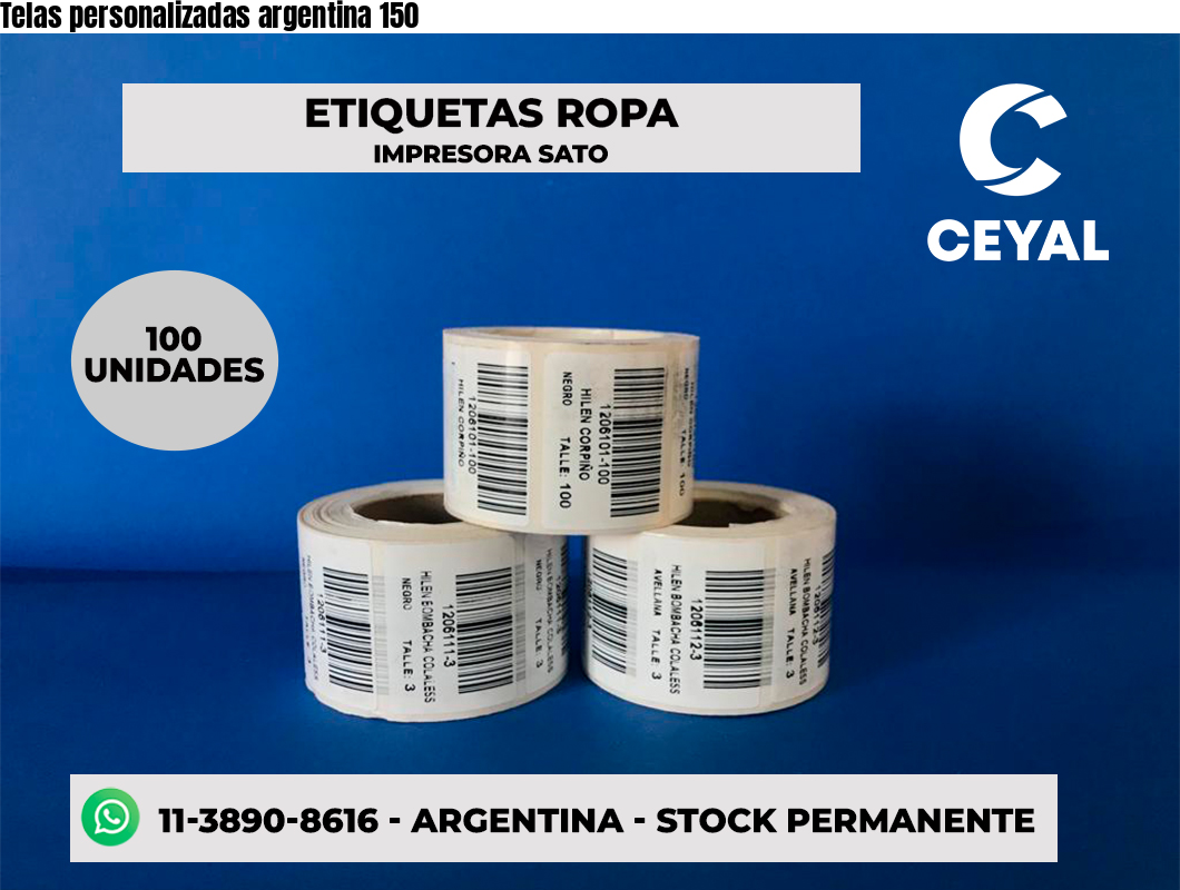Telas personalizadas argentina 150