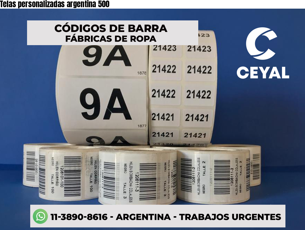 Telas personalizadas argentina 500