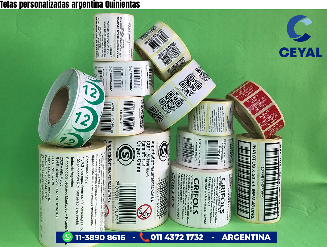 Telas personalizadas argentina Quinientas