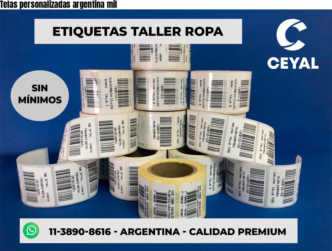 Telas personalizadas argentina mil